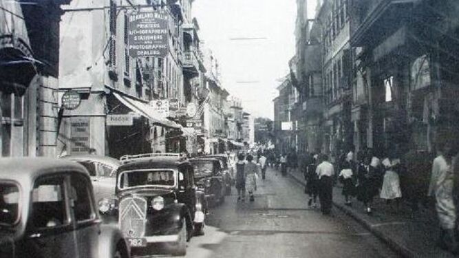 La calle Real de Gibraltar en los años 40.