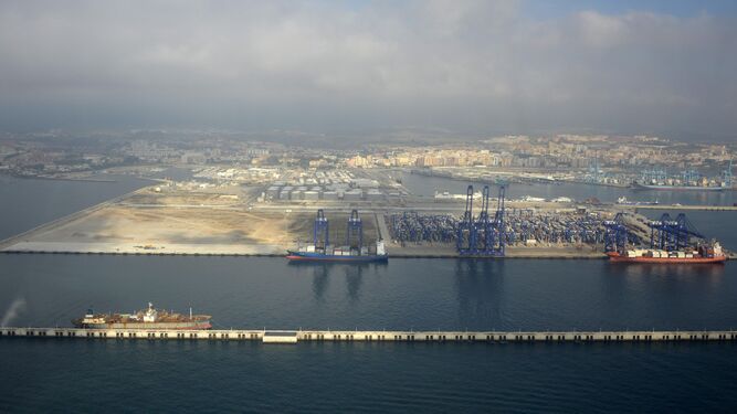 Una vista aérea del Puerto de Algeciras.